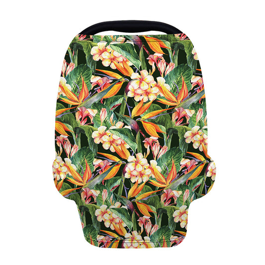 Watercolor Bird Of Paradise Print Baby Seat Cover