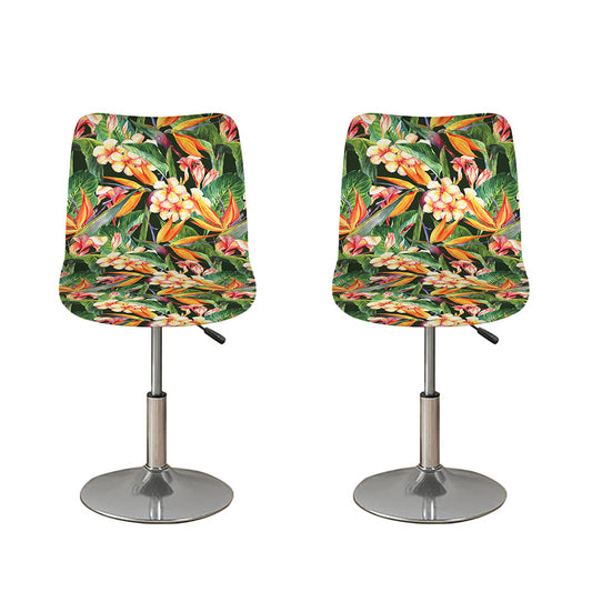Watercolor Bird Of Paradise Print Bar Stool Covers