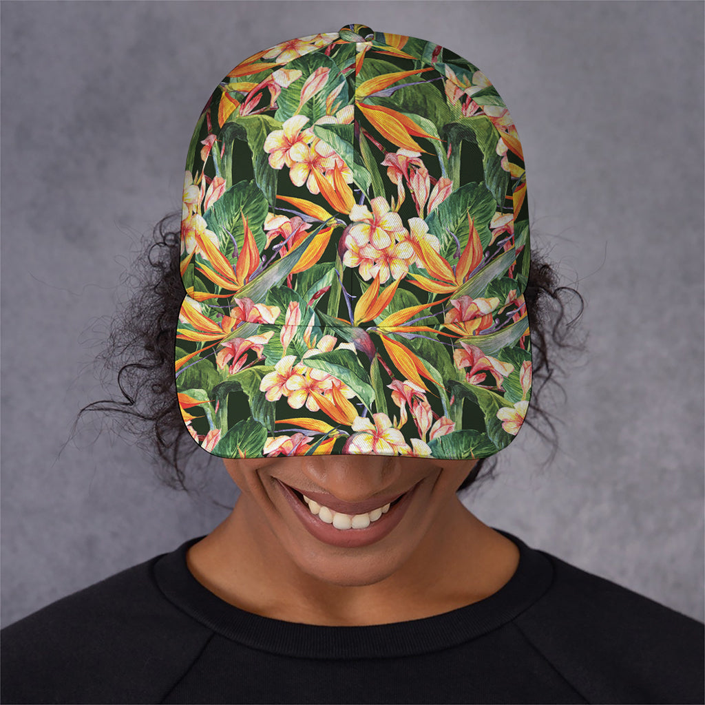 Watercolor Bird Of Paradise Print Baseball Cap