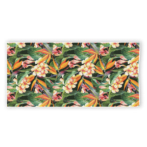 Watercolor Bird Of Paradise Print Beach Towel