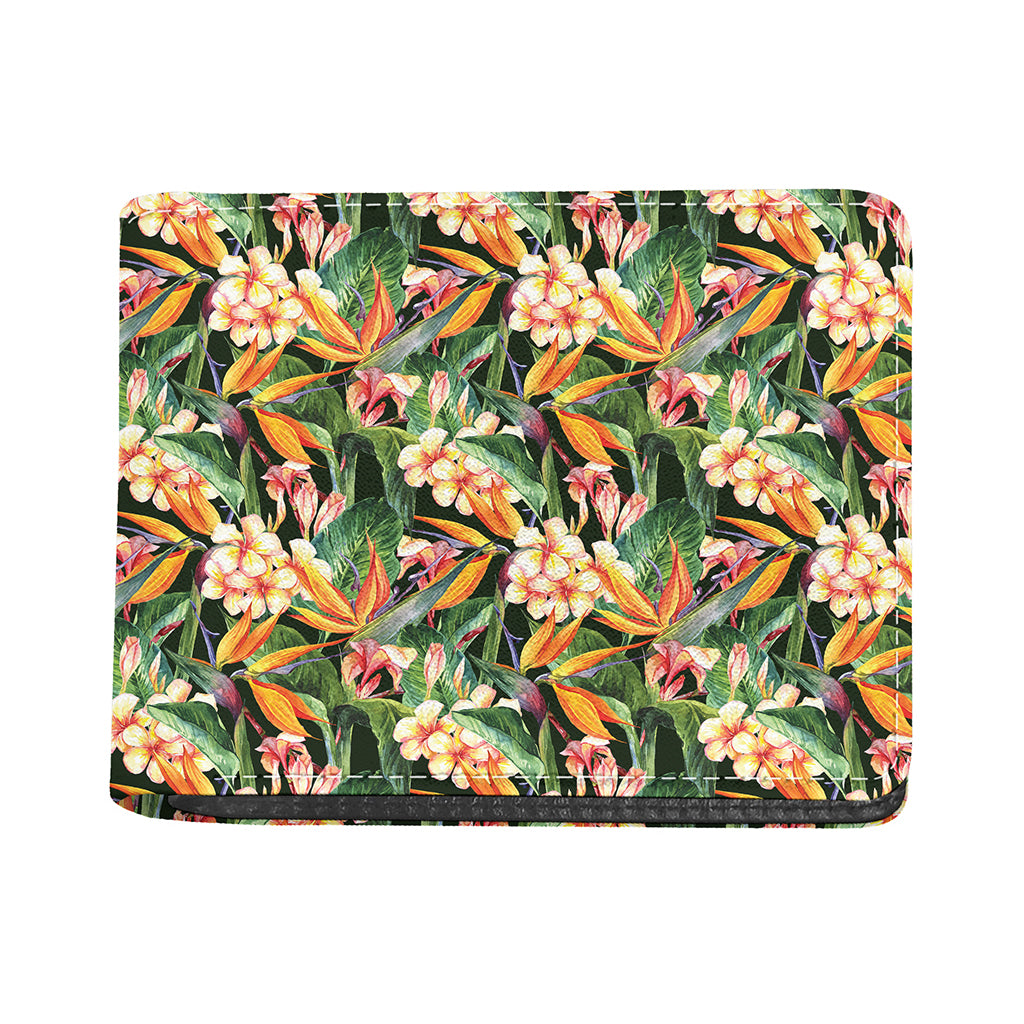 Watercolor Bird Of Paradise Print Bifold Wallet