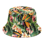 Watercolor Bird Of Paradise Print Bucket Hat