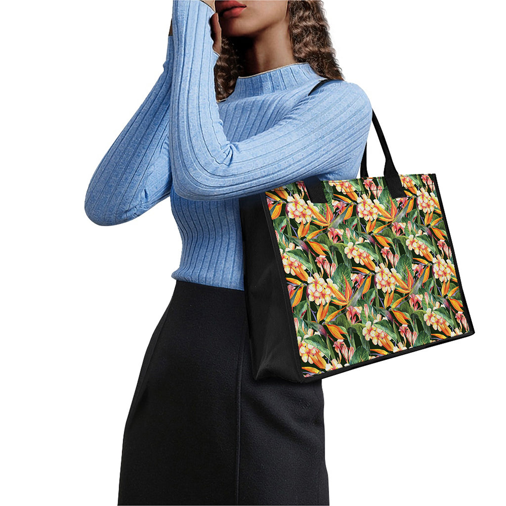 Watercolor Bird Of Paradise Print Canvas Tote Bag