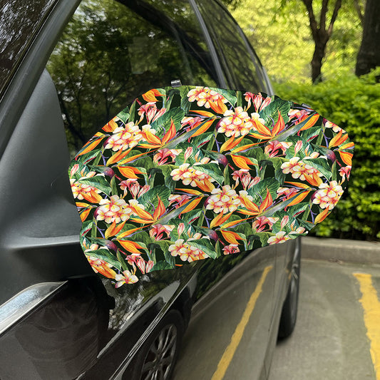 Watercolor Bird Of Paradise Print Car Side Mirror Covers