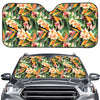 Watercolor Bird Of Paradise Print Car Windshield Sun Shade