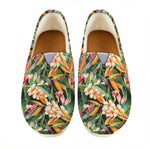 Watercolor Bird Of Paradise Print Casual Shoes