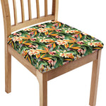 Watercolor Bird Of Paradise Print Chair Cushion Cover