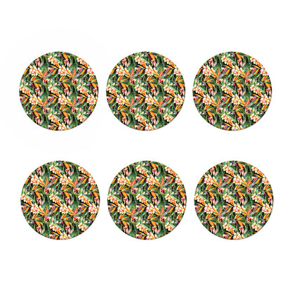 Watercolor Bird Of Paradise Print Coaster Set