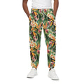 Watercolor Bird Of Paradise Print Cotton Sweatpants
