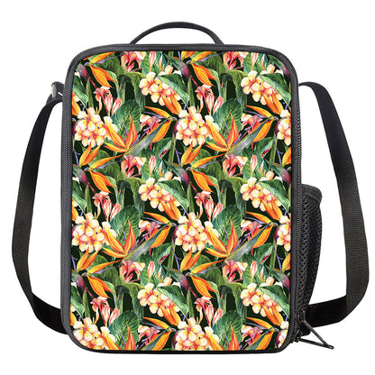 Watercolor Bird Of Paradise Print Crossbody Lunch Bag