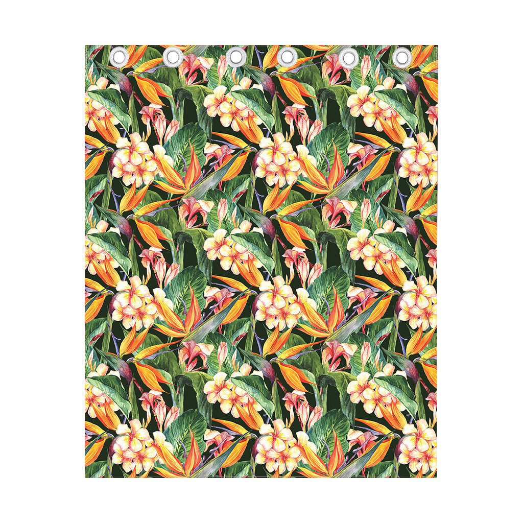 Watercolor Bird Of Paradise Print Curtain