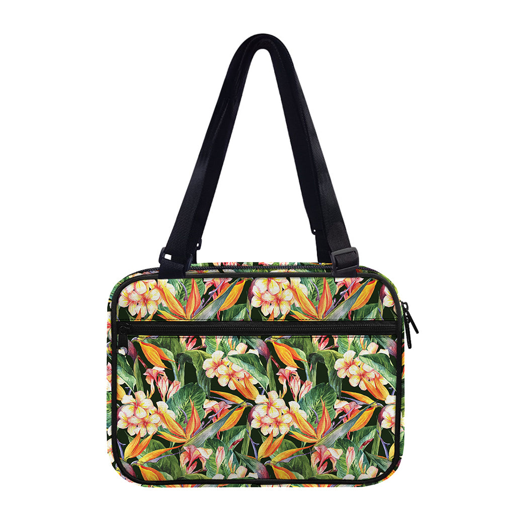 Watercolor Bird Of Paradise Print Double Strap Bible Bag