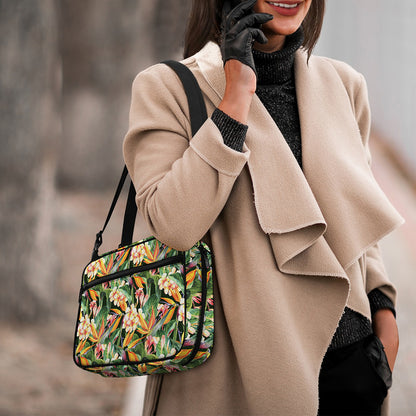 Watercolor Bird Of Paradise Print Double Strap Bible Bag