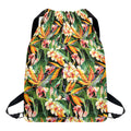 Watercolor Bird Of Paradise Print Drawstring Backpack