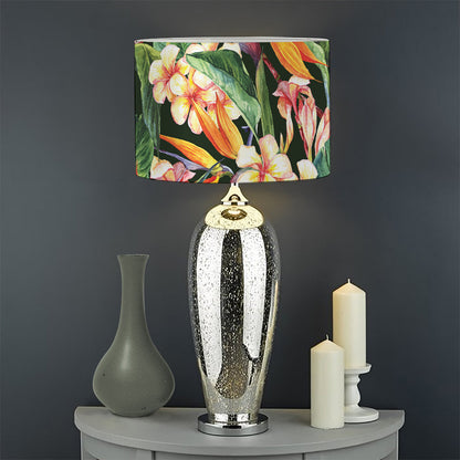 Watercolor Bird Of Paradise Print Drum Lamp Shade