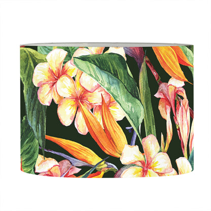Watercolor Bird Of Paradise Print Drum Lamp Shade