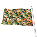 Watercolor Bird Of Paradise Print Flag