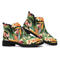 Watercolor Bird Of Paradise Print Flat Ankle Boots