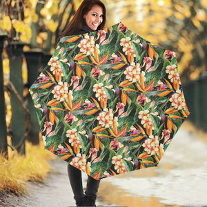 Watercolor Bird Of Paradise Print Foldable Umbrella