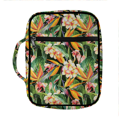 Watercolor Bird Of Paradise Print Front Pocket Bible Bag