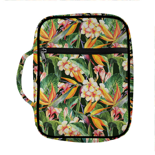 Watercolor Bird Of Paradise Print Front Pocket Bible Bag
