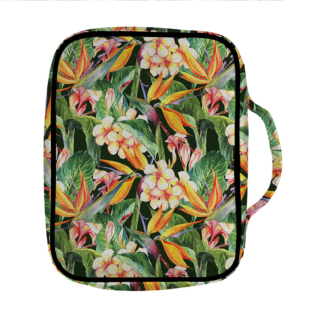 Watercolor Bird Of Paradise Print Front Pocket Bible Bag