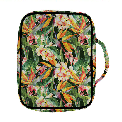 Watercolor Bird Of Paradise Print Front Pocket Bible Bag