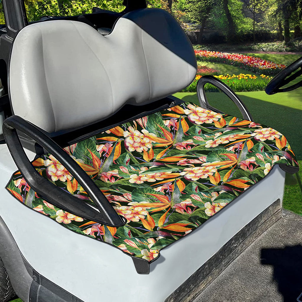 Watercolor Bird Of Paradise Print Golf Cart Seat Cover