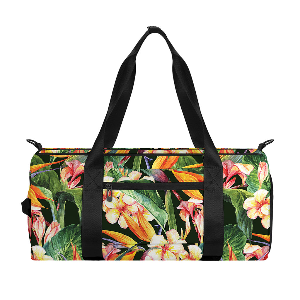 Watercolor Bird Of Paradise Print Gym Bag