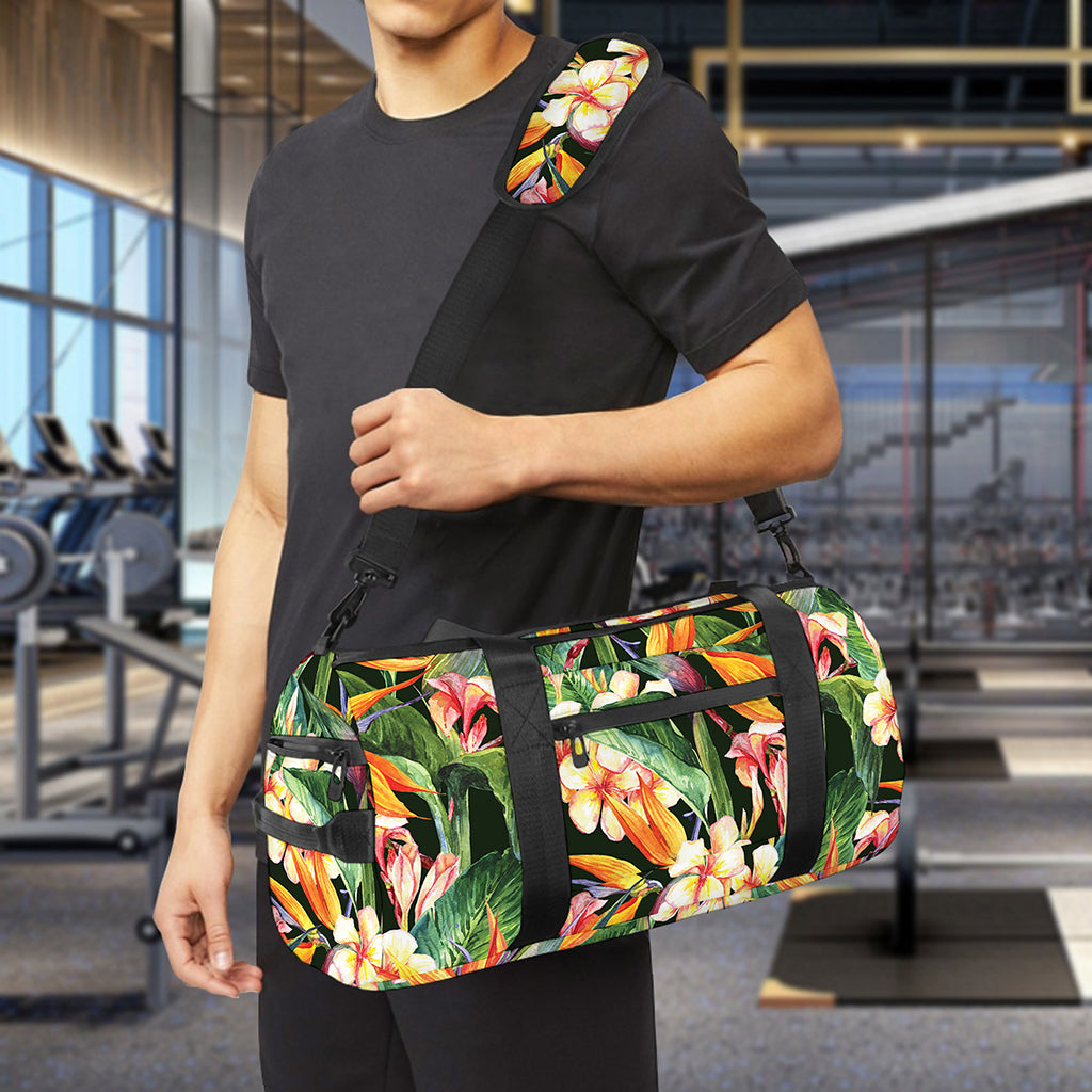 Watercolor Bird Of Paradise Print Gym Bag