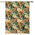 Watercolor Bird Of Paradise Print House Flag