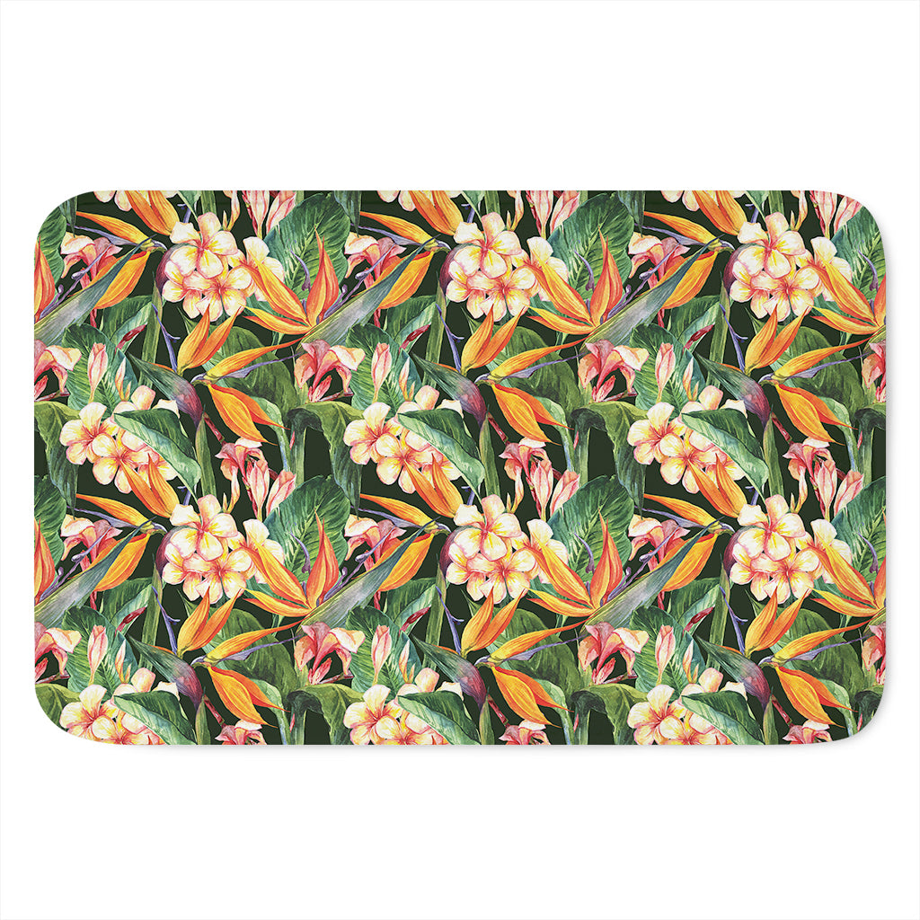 Watercolor Bird Of Paradise Print Indoor Door Mat