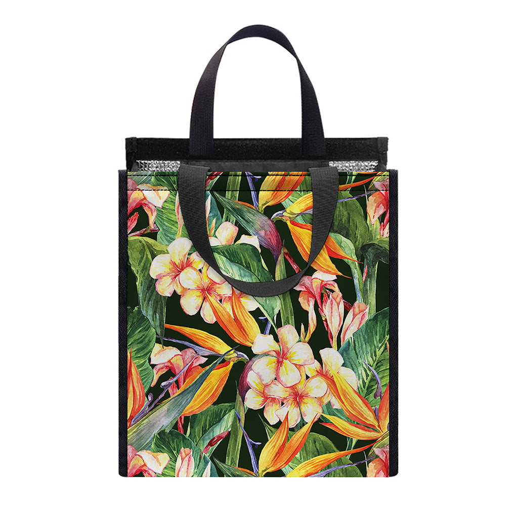 Watercolor Bird Of Paradise Print Insulated Lunch Tote