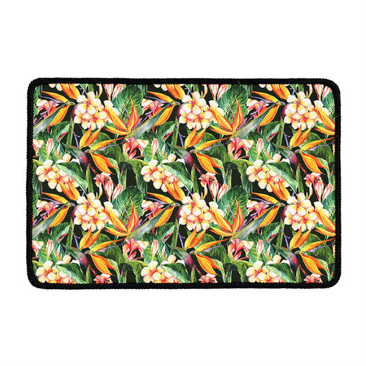 Watercolor Bird Of Paradise Print Kitchen Mat