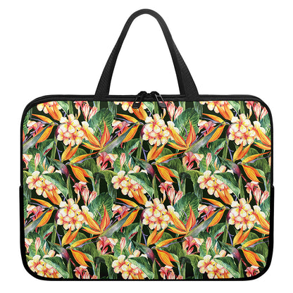 Watercolor Bird Of Paradise Print Laptop Sleeve With Handle