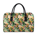 Watercolor Bird Of Paradise Print Leather Duffel Bag