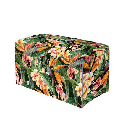 Watercolor Bird Of Paradise Print Leather Tissue Box Cover