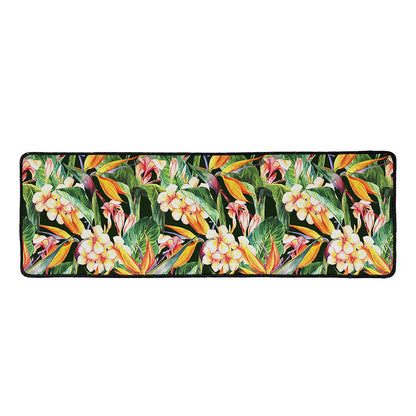 Watercolor Bird Of Paradise Print Long Kitchen Mat