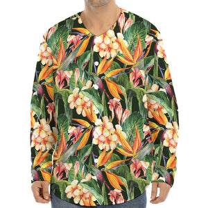 Watercolor Bird Of Paradise Print Long Sleeve Baseball Jersey