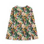 Watercolor Bird Of Paradise Print Long Sleeve Short Coat