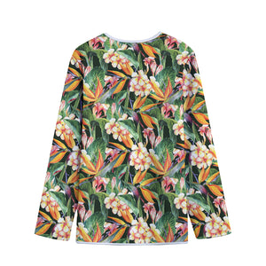 Watercolor Bird Of Paradise Print Long Sleeve Short Coat