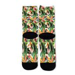 Watercolor Bird Of Paradise Print Long Socks