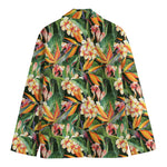 Watercolor Bird Of Paradise Print Men's Blazer