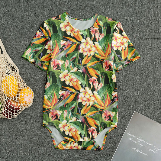 Watercolor Bird Of Paradise Print Men's Bodysuit