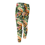 Watercolor Bird Of Paradise Print Men's Compression Pants