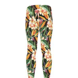 Watercolor Bird Of Paradise Print Men's leggings