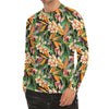 Watercolor Bird Of Paradise Print Men's Long Sleeve Rash Guard