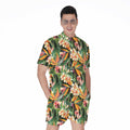 Watercolor Bird Of Paradise Print Men's Romper