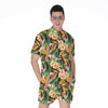 Watercolor Bird Of Paradise Print Men's Rompers