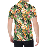 Watercolor Bird Of Paradise Print Men's Shirt